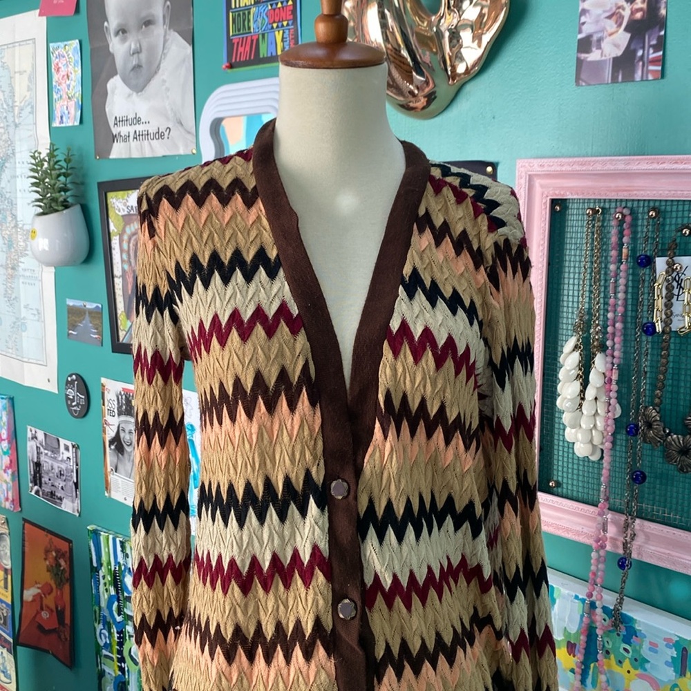 Anna Sui Dip Dye Buttonup Cardigan